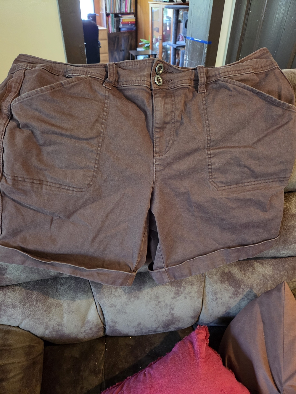 torrid Brown Cargo Shorts with Front Patch Pockets